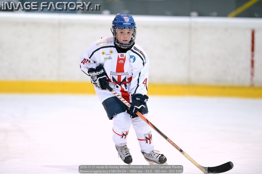 2015-11-21 Aosta B-Hockey Milano Rossoblu U14 0212 Samuele Ravera